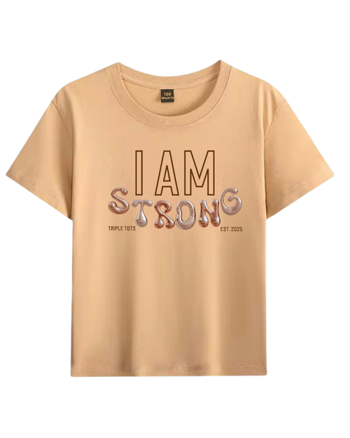 I Am Strong-Brown Toddler Affirmation T-shirt